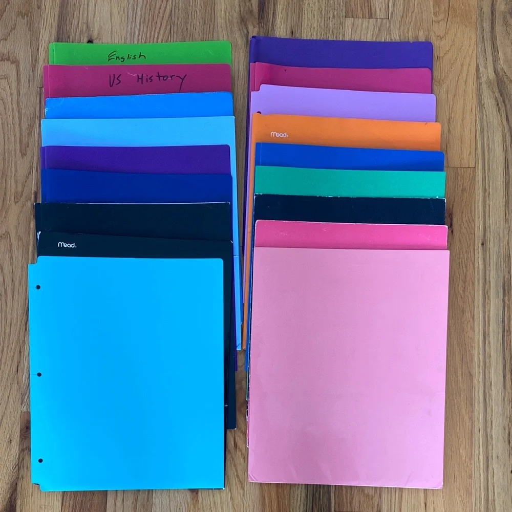 Set of 18 Colorful Folders